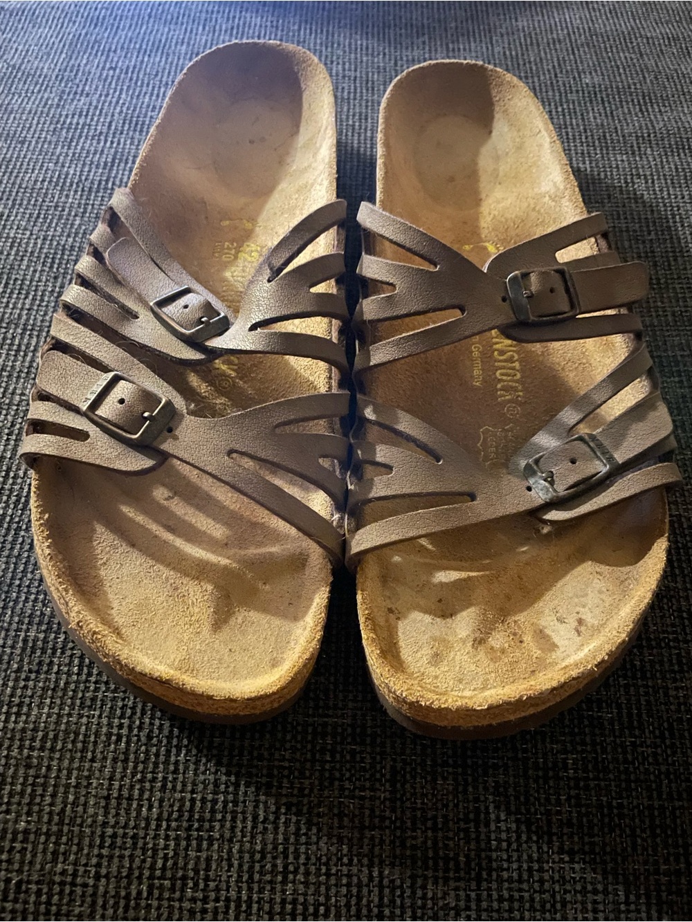 Womens Birkenstock Granada Sandals Size 42 Light Brown